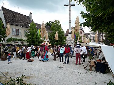 Main square of the medieval party of Provins